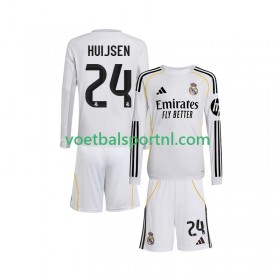 Real Madrid Huijsen 24 Kind Thuis Tenue 2025-26 L/S